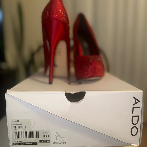 Red Rhinestone Pumps - Picture 5 of 6